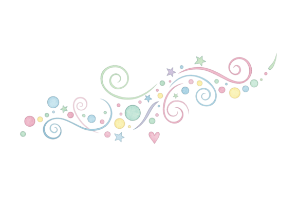 Download Pastel Decorative Swirls and Shapes - Swirls Collection