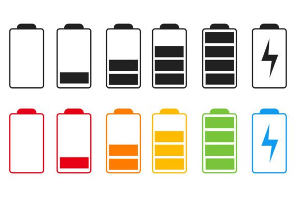 Download Battery Icon Set Vector. Battery Charge - Icon Collection