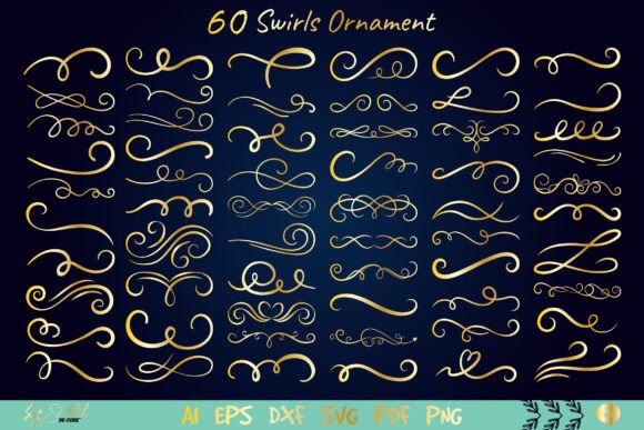 Download Vintage Swirls Ornament SVG - Swirls Collection