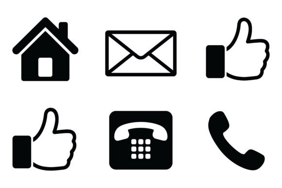 Download House Email Thumbs Up and Phone Icon Set - Icon Collection