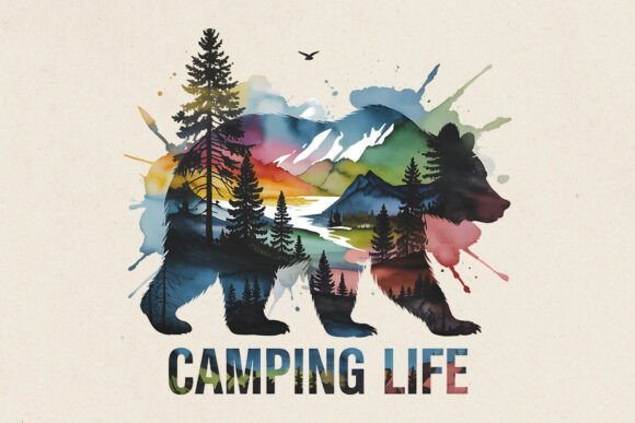 Download Camping Life Bear Mountain Nature PNG - Camping Collection