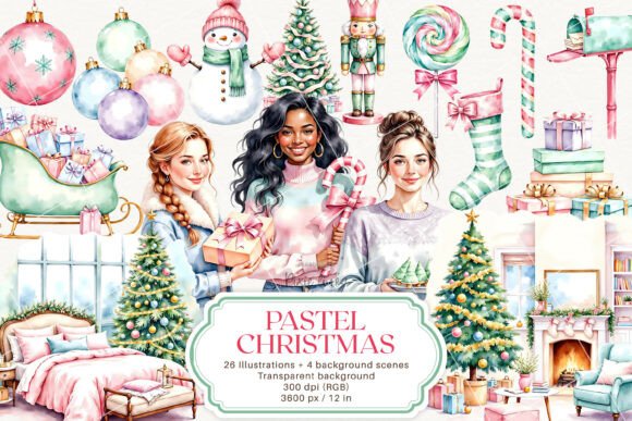 Download Pink Pastel Christmas, Pink New Year - New year Collection