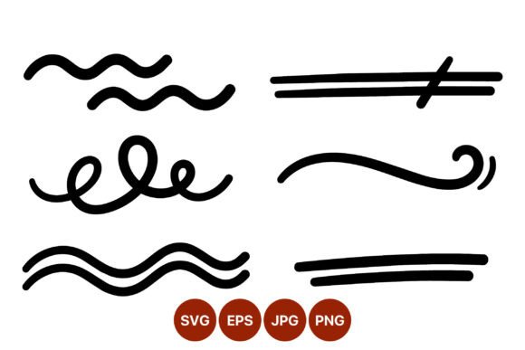 Download Decorative Black Line Swirls Vector - Swirls Collection