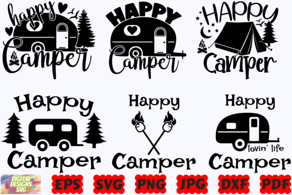 Download Happy Camper SVG | Camping SVG|Adventure - Camping Collection