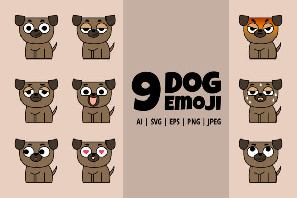 Download Funny and Cute Dog Emoticon - Icon Collection