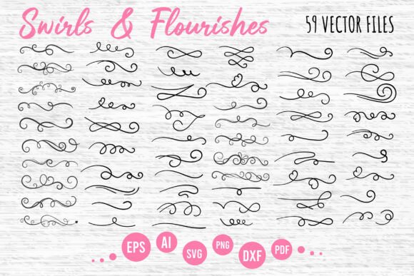 Download Swirls and Flourishes Clipart - Swirls Collection
