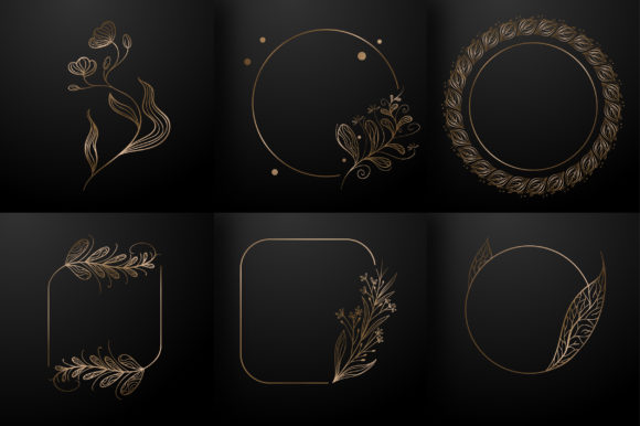 Download Gold Floral Luxurious Icon Illustration - Icon Collection
