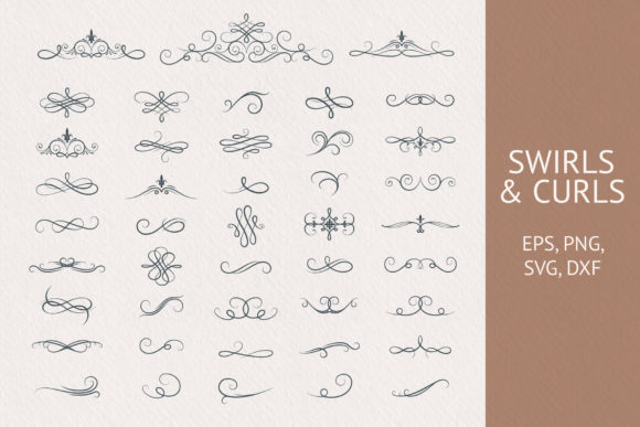 Download Ornate Borders,Swirls &amp; Curls Collection - Swirls Collection