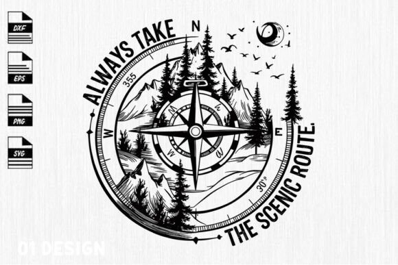 Download Always Take the Scenic Route Camping Tra - Camping Collection