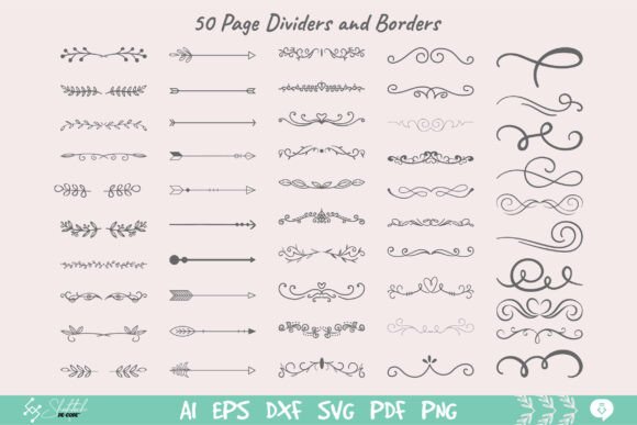 Download Floral Dividers, Arrows &amp; Swirls SVG - Swirls Collection
