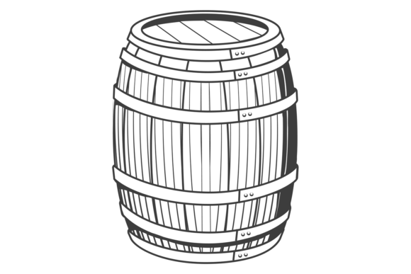 Download Oak Barrel Icon. Hand Drawn Whisky Keg - Icon Collection