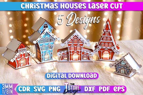 Download Christmas Houses Bundle | DIY | New Year - New year Collection