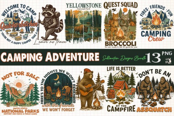 Download Camping Adventure Sublimation Bundle - Camping Collection