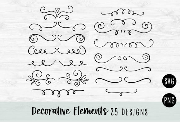 Download Decorative Elements and Swirls Svg - Swirls Collection