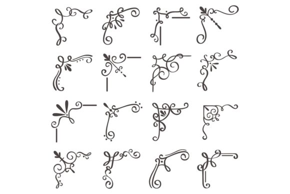 Download Decorative Swirls Corners - Swirls Collection